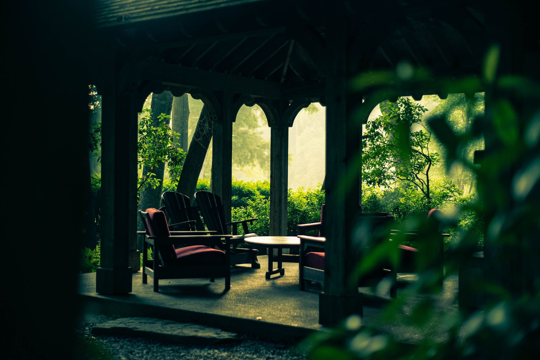 Garden gazebo in a shared living space